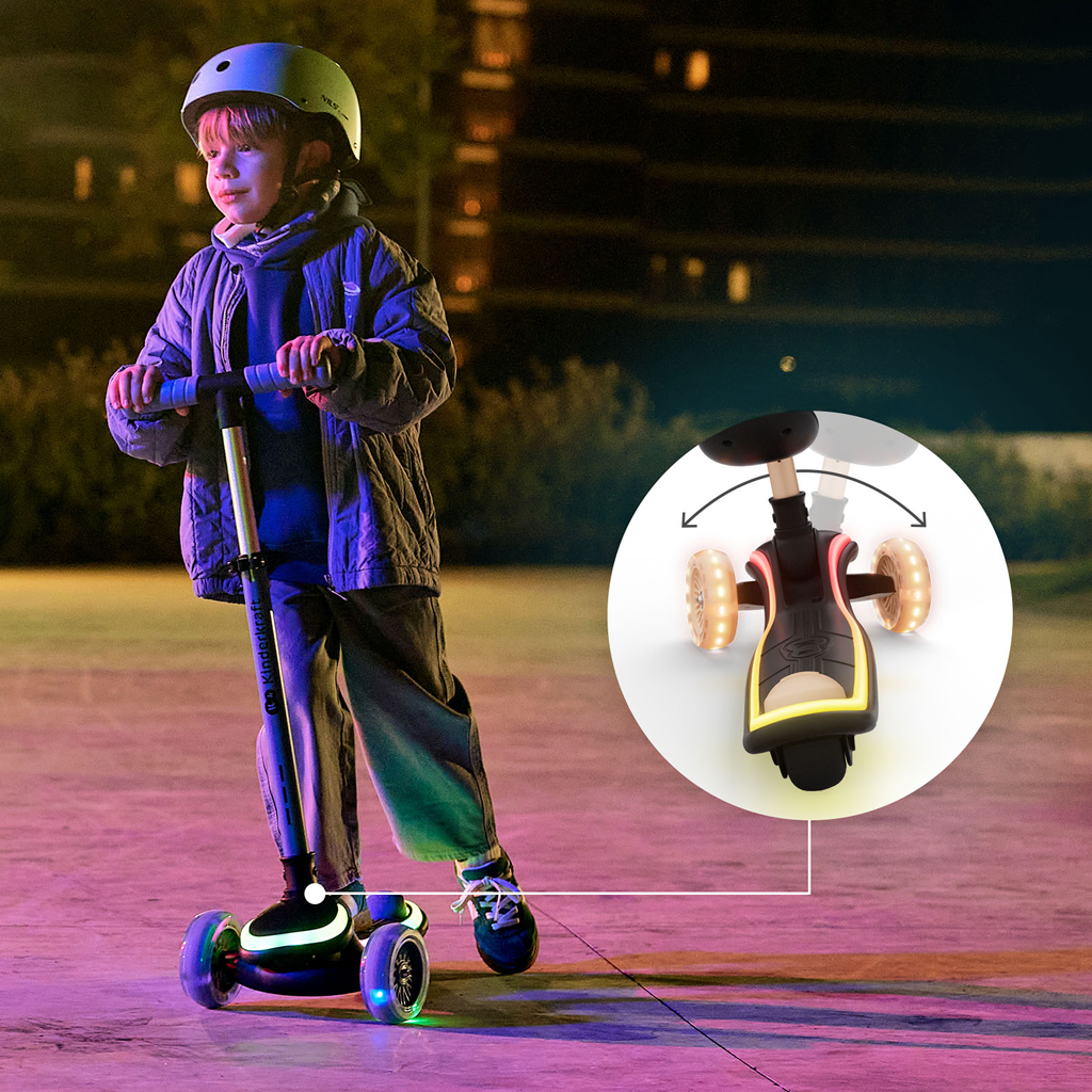 KINDERKRAFT Kolobežka a odrážadlo 2v1 Raket Up Beige