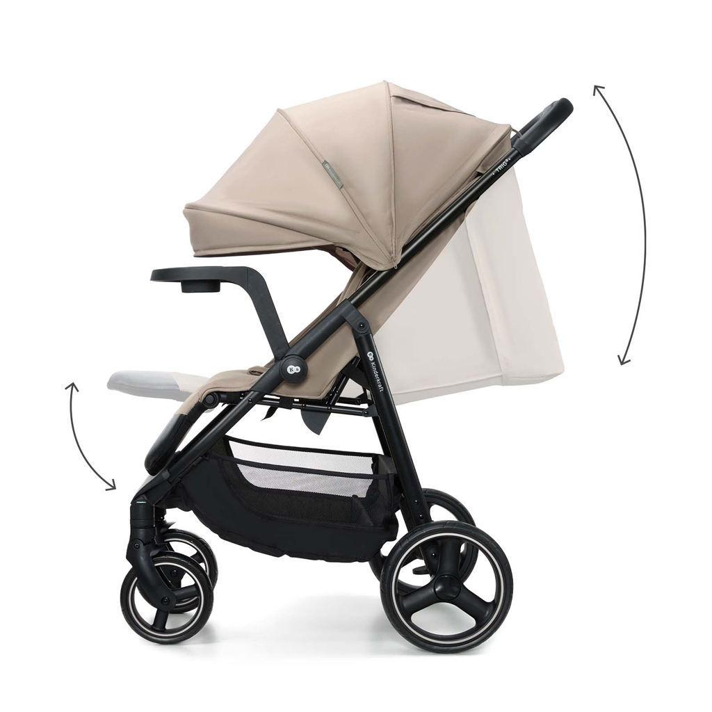 KINDERKRAFT Kočík športový Trig 3 Tray Stone Beige