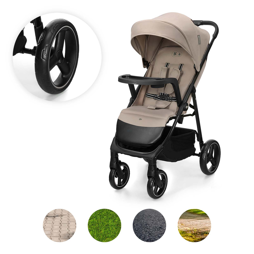 KINDERKRAFT Kočík športový Trig 3 Tray Stone Beige
