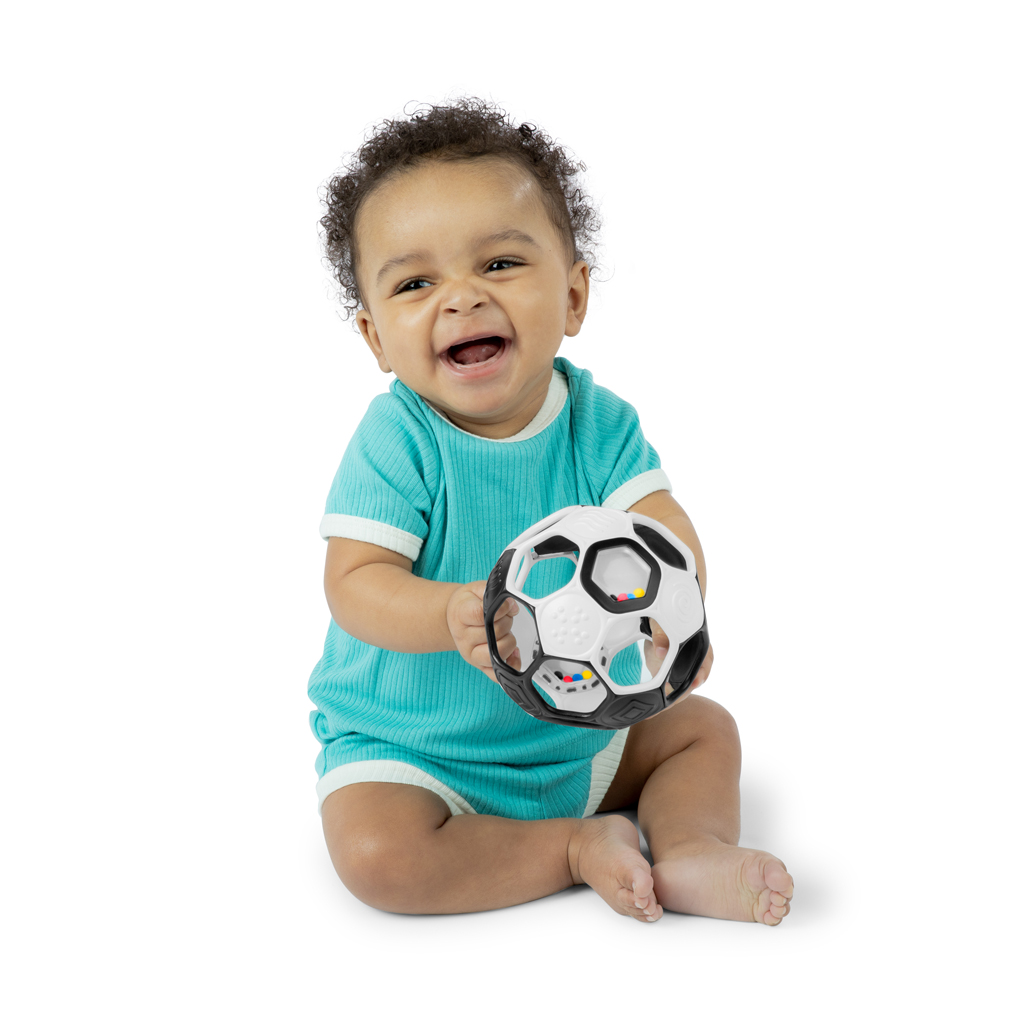 OBALL Hračka Oball RATTLE GOALS™ 10 cm Black &amp; White  0m+