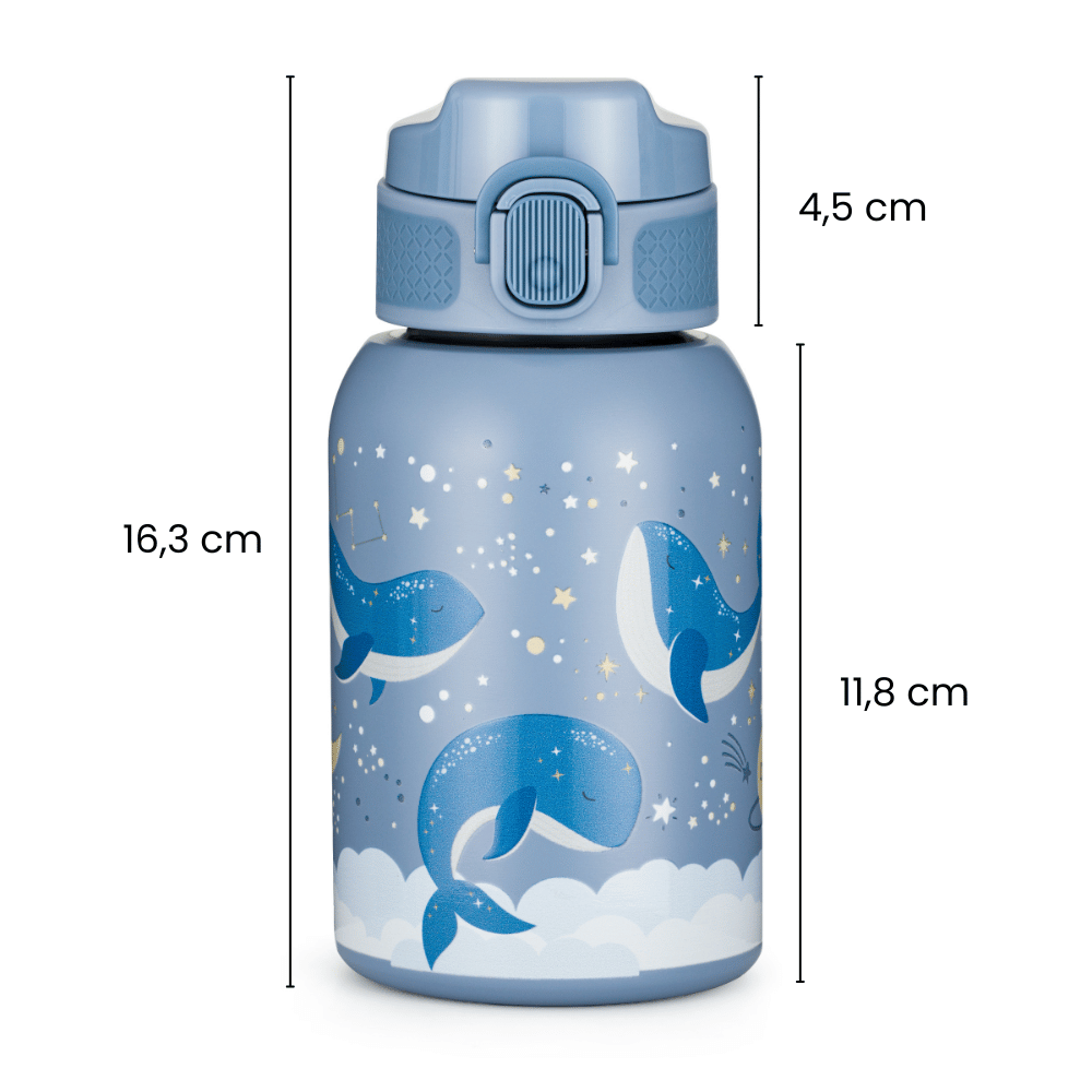 PETITE&amp;MARS Fľaša nerezová termo so slamkou 350 ml Twinkling Fairy 12m+