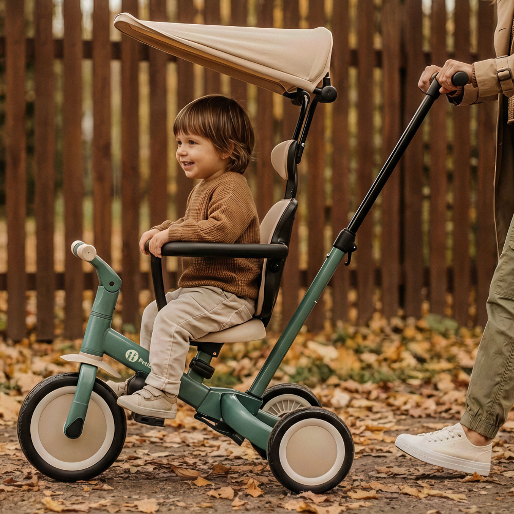 PETITE&amp;MARS Trojkolka multifunkčná 5v1 Turbo Plus Desert Sand
