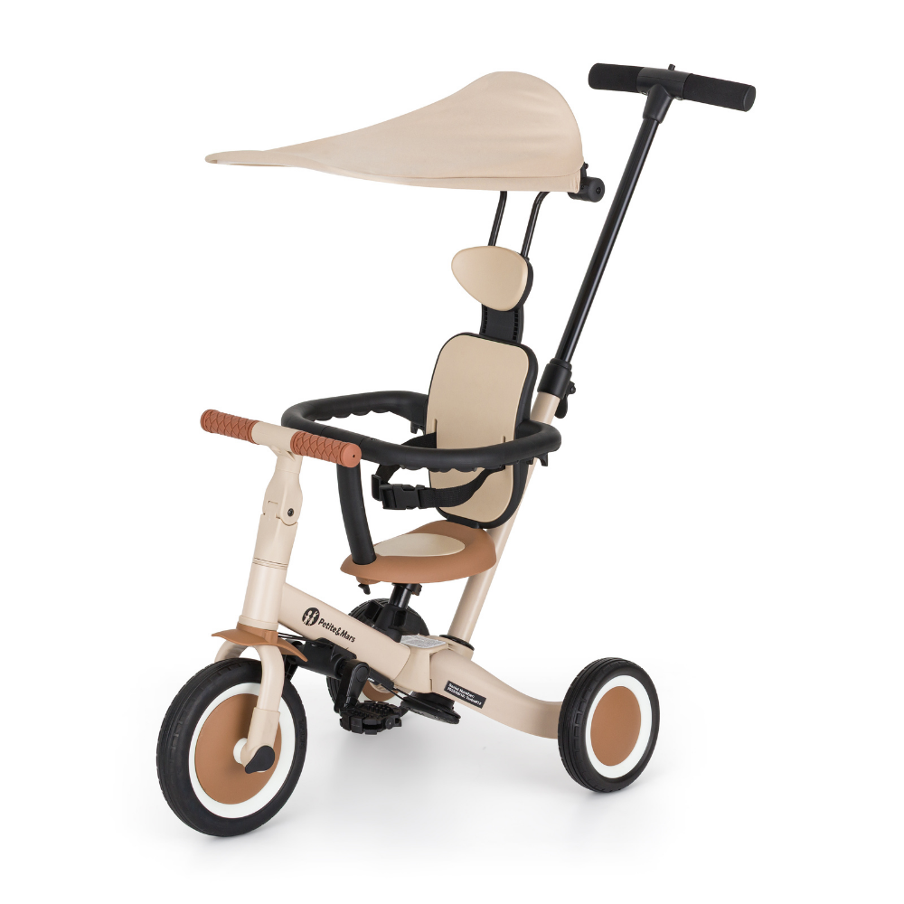 PETITE&amp;MARS Trojkolka multifunkčná 5v1 Turbo Plus Desert Sand