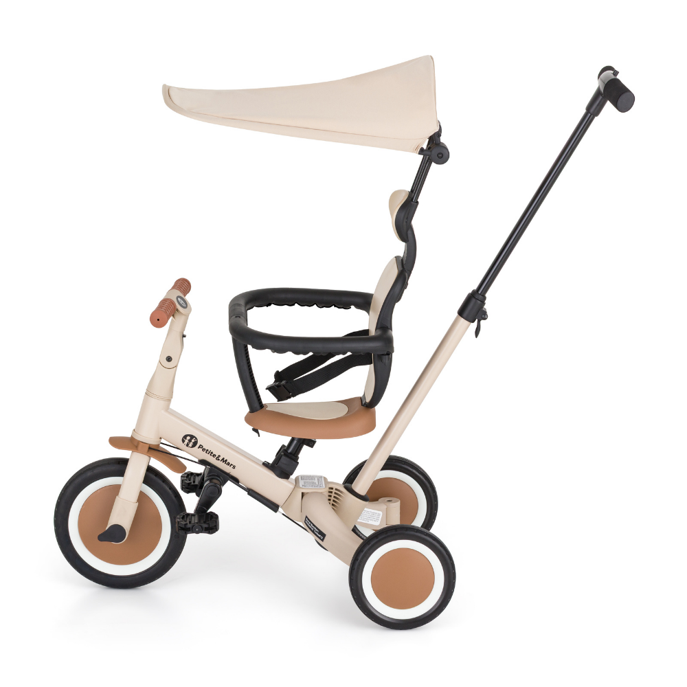 PETITE&amp;MARS Trojkolka multifunkčná 5v1 Turbo Plus Desert Sand