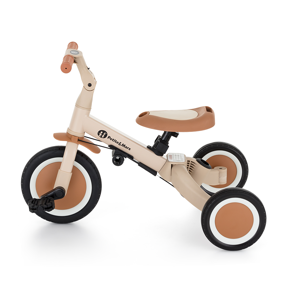 PETITE&amp;MARS Trojkolka multifunkčná 5v1 Turbo Plus Desert Sand