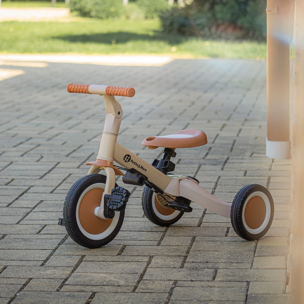 PETITE&amp;MARS Trojkolka multifunkčná 5v1 Turbo Plus Desert Sand