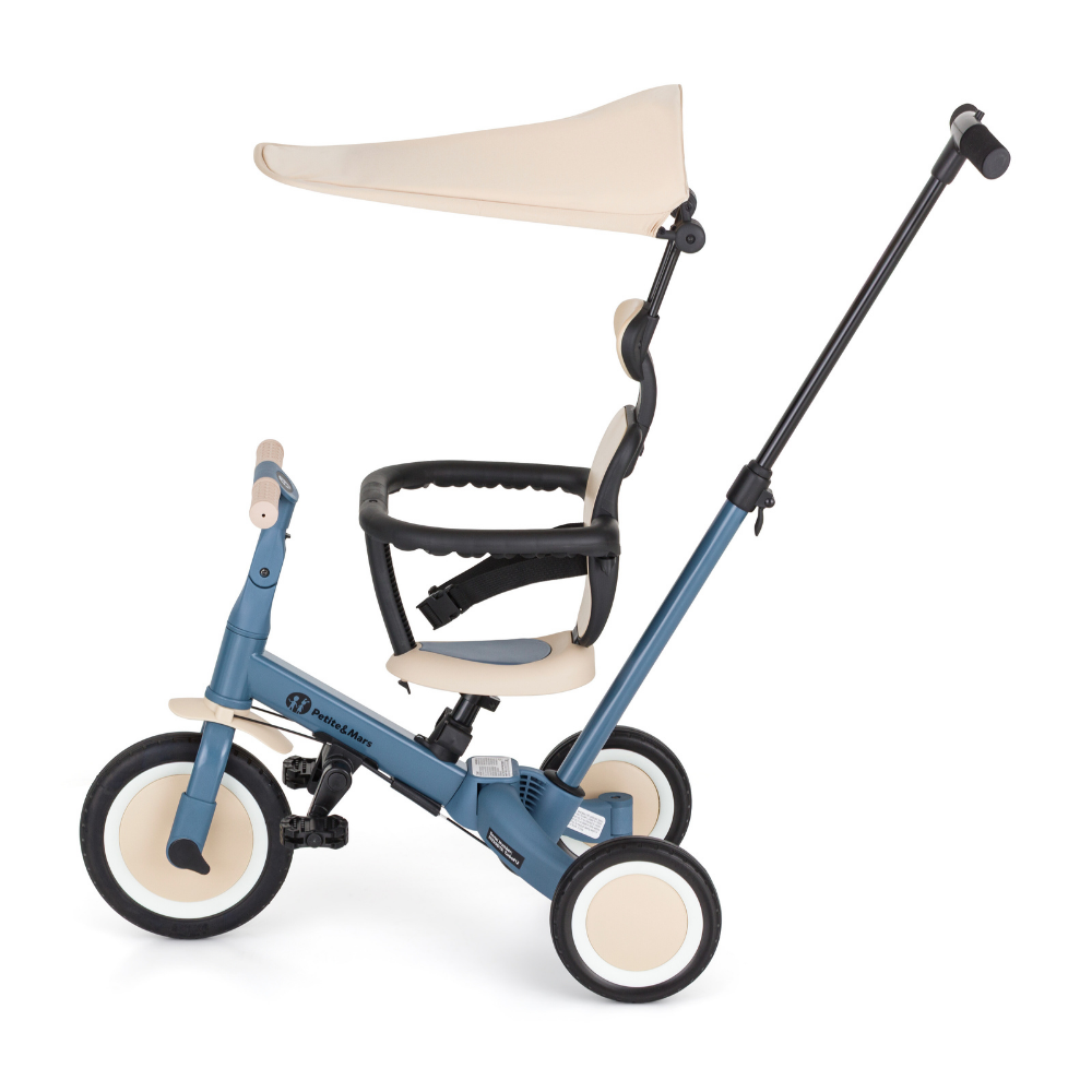 PETITE&amp;MARS Trojkolka multifunkčná 5v1 Turbo Plus Ocean Blue