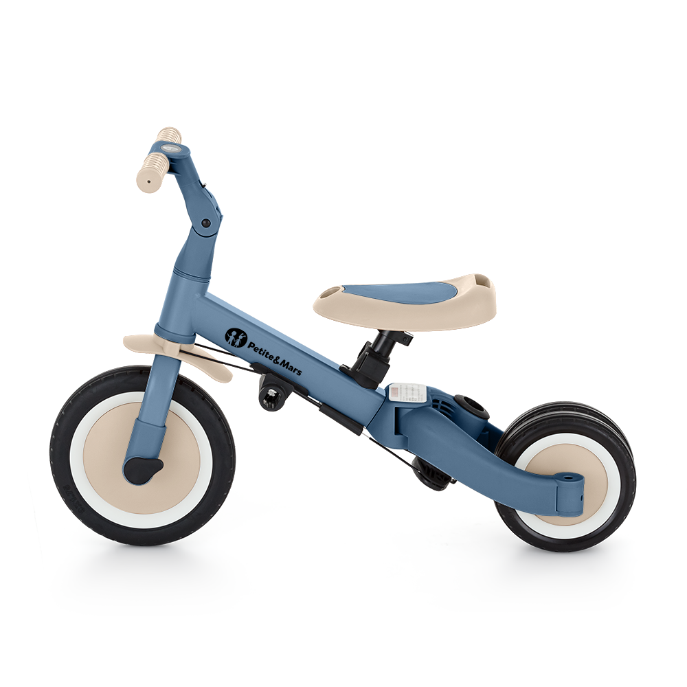 PETITE&amp;MARS Trojkolka multifunkčná 5v1 Turbo Plus Ocean Blue