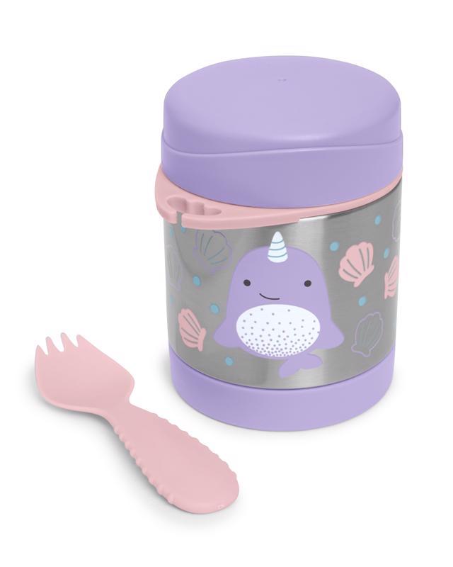 SKIP HOP Zoo Termoska na jedlo s lyžičko/vidličkou Narval 325 ml, 3r+