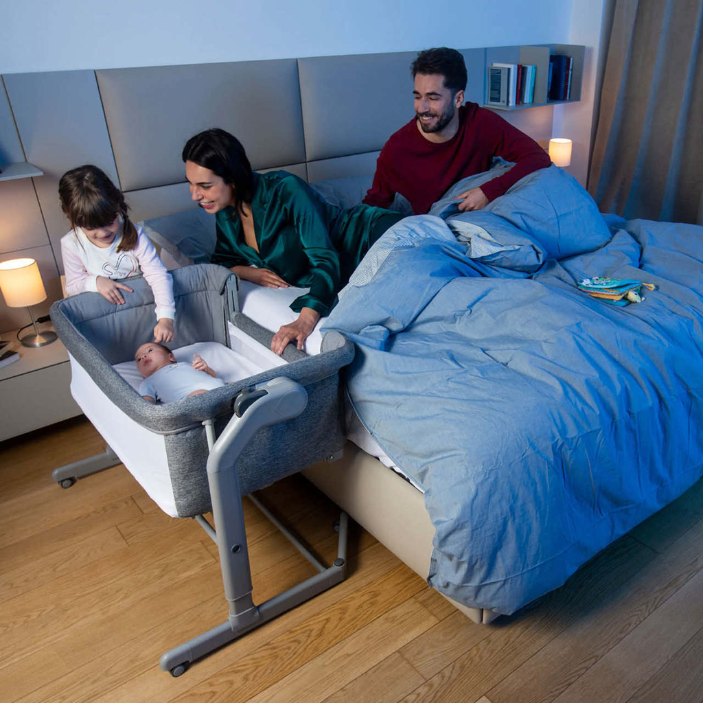 CHICCO Postieľka Next2Me Magic Evo - Dark Grey