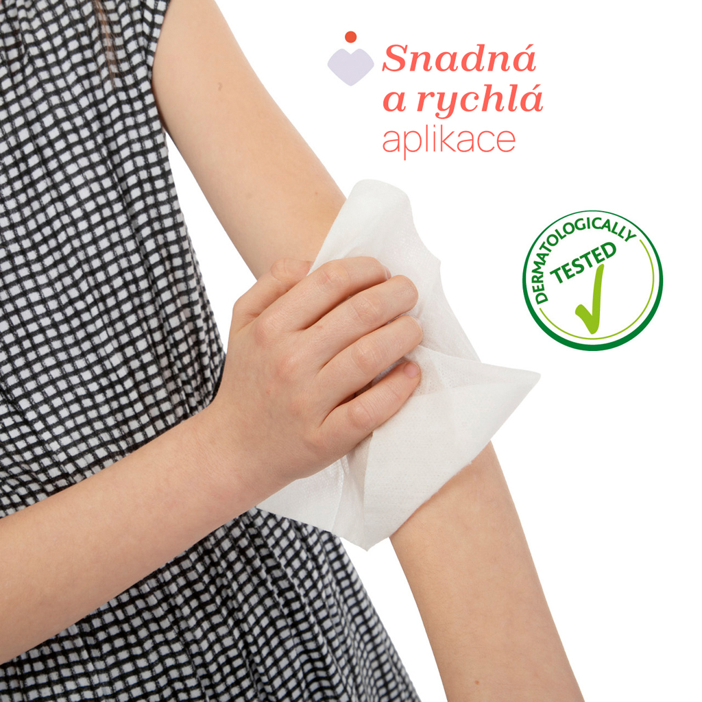 CHICCO Obrúsky proti komárom ochranné a osviežujúce Natural Z, 97% prírodných zložiek 20ks, 2m+