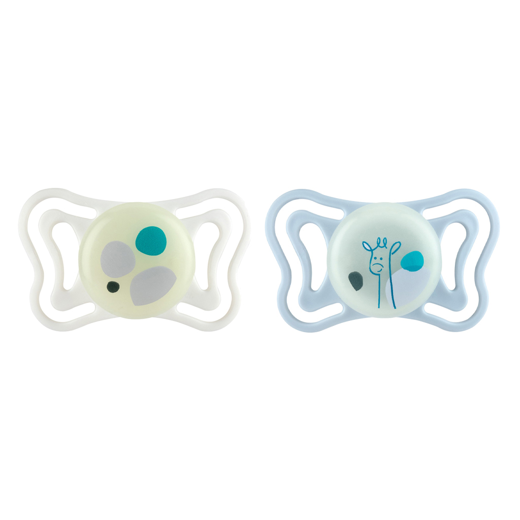 CHICCO Cumlíky Physioforma Light silikónové ortodontické neutral 2-6m, 2 ks