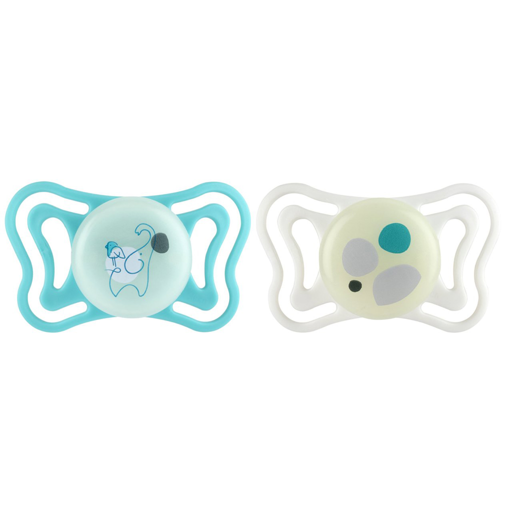 CHICCO Cumlíky Physioforma Light silikónové ortodontické neutral 6-16m, 2 ks
