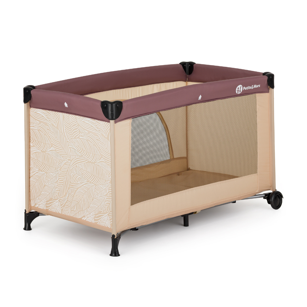 PETITE&amp;MARS Postieľka cestovná Nyja s matracom Foldie, Urban Jungle Sand