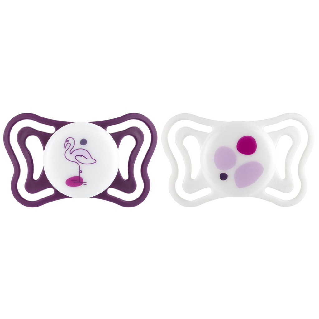 CHICCO Cumlíky Physioforma Light silikónové ortodontické ružové 16-36m, 2 ks