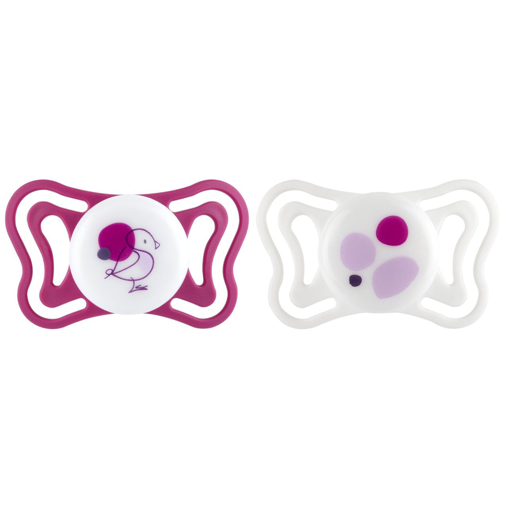 CHICCO Cumlíky Physioforma Light silikónové ortodontické ružové 6-16m, 2 ks