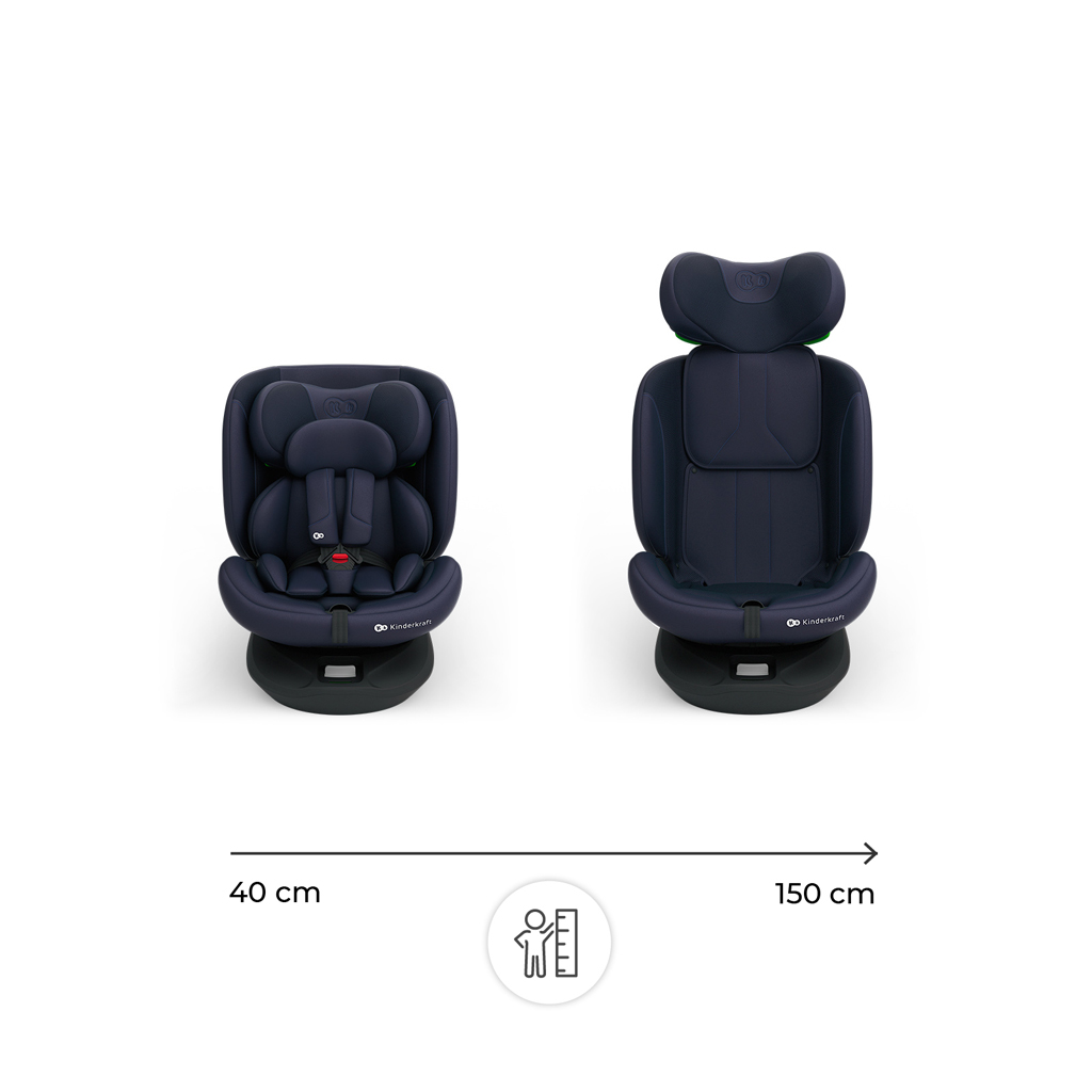KINDERKRAFT Autosedačka i-Grow 2 Plus (40-150 cm) Navy