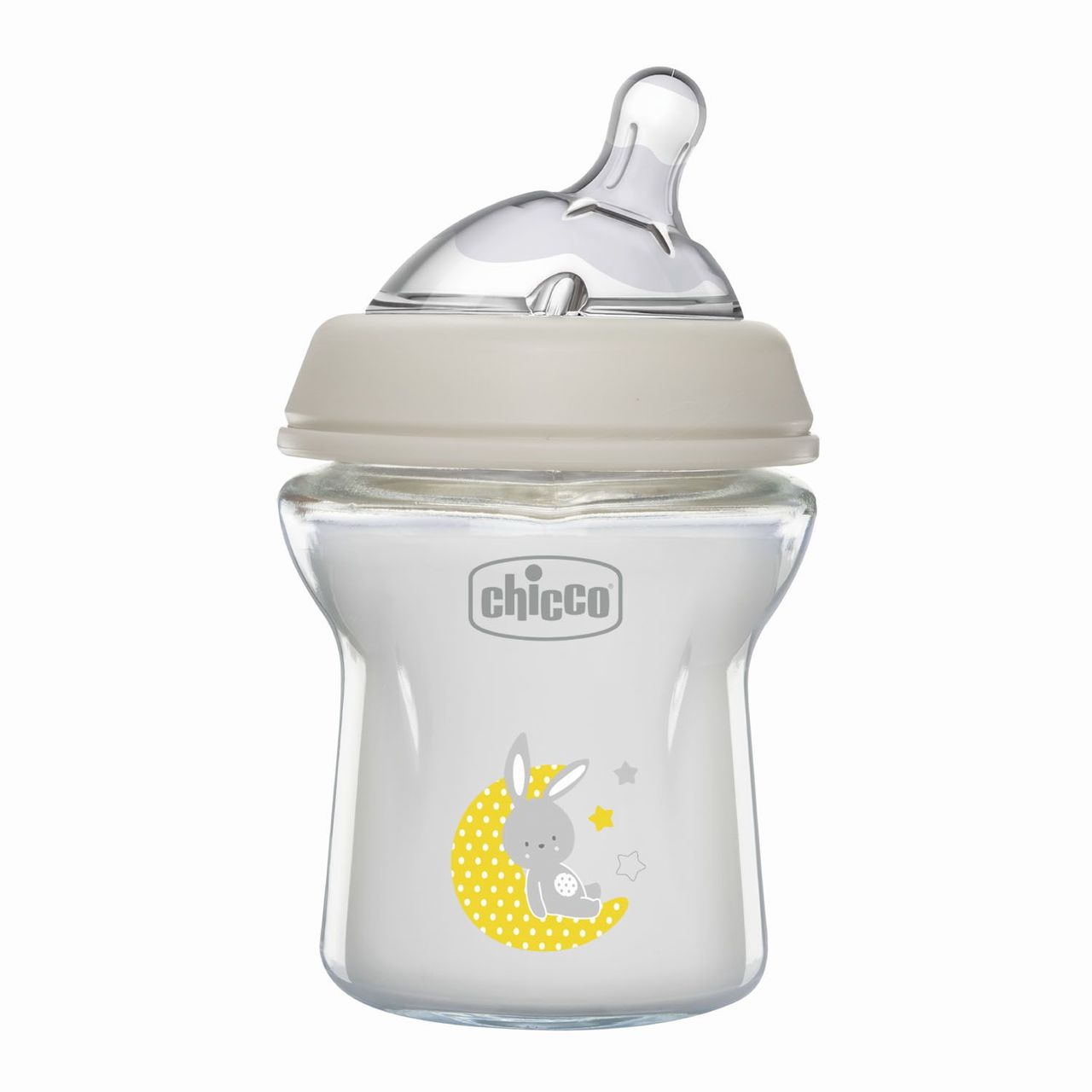 CHICCO Fľaša dojčenská antikolik sklo Natural Feeling 150 ml neutral 0m+