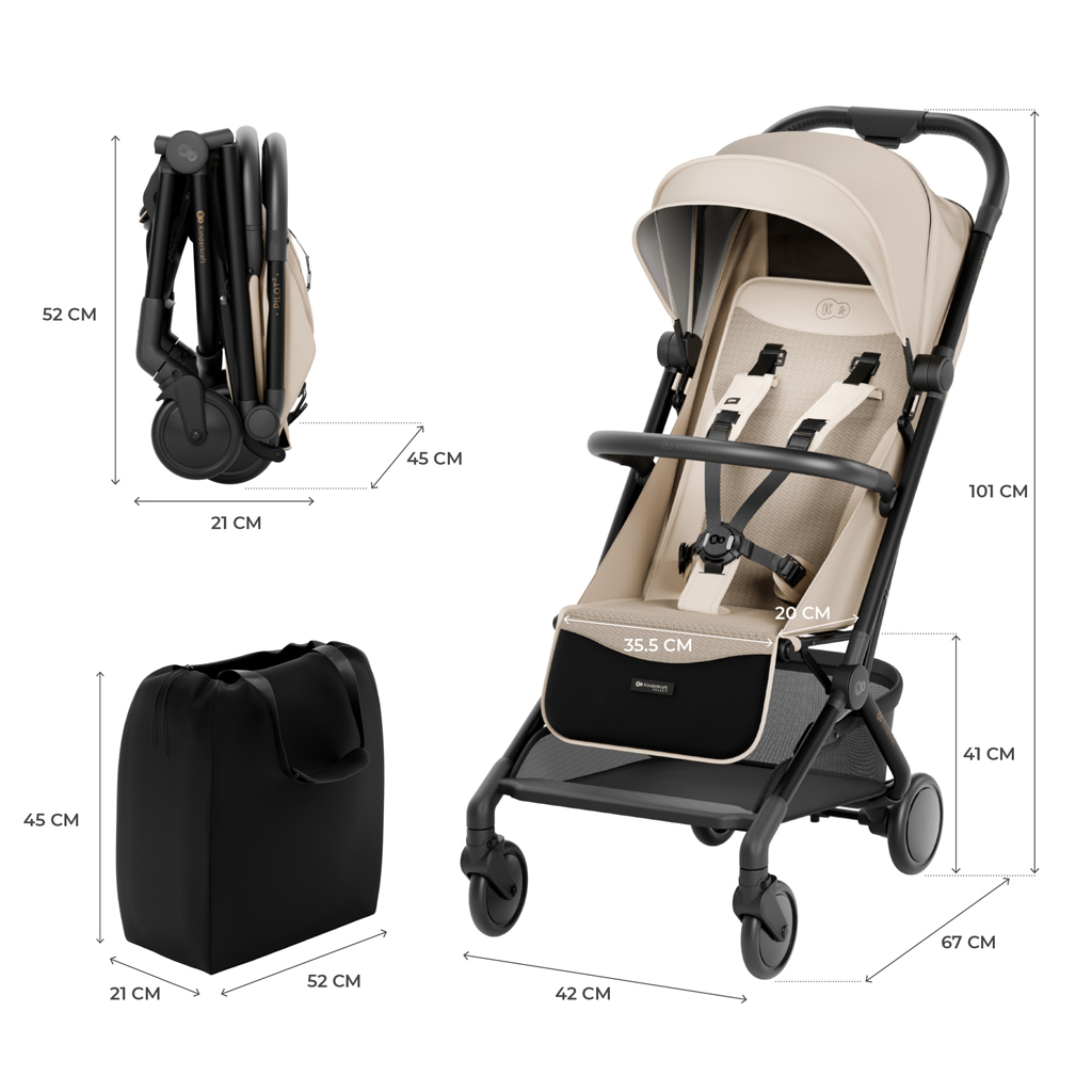 KINDERKRAFT SELECT Kočík športový Pilot 2 Beige
