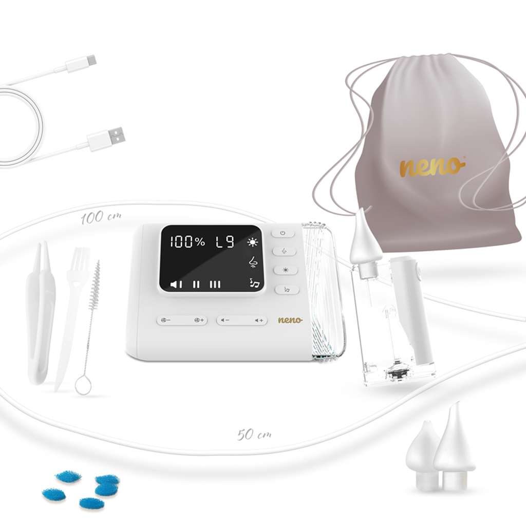 NENO Odsávačka nosných hlienov Nariz bezdrôtová s Active AirFlow, UV sterilizáciou, LED svetlom