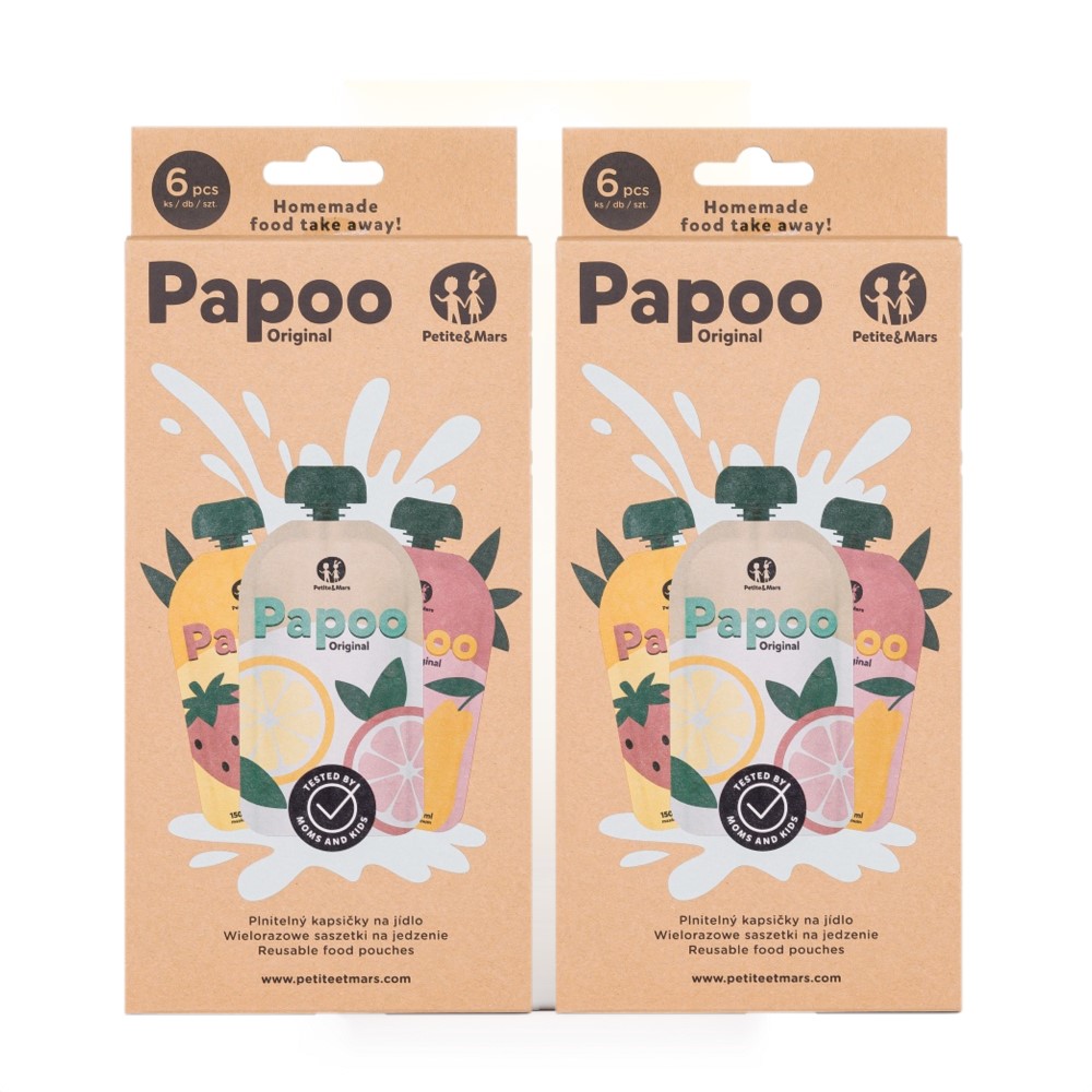 PETITE&MARS Kapsička na jedlo Papoo Original 1+1 ZADARMO