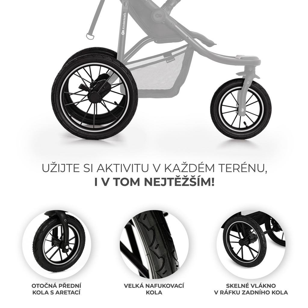 KINDERKRAFT Kočík športový Helsi 2 Black