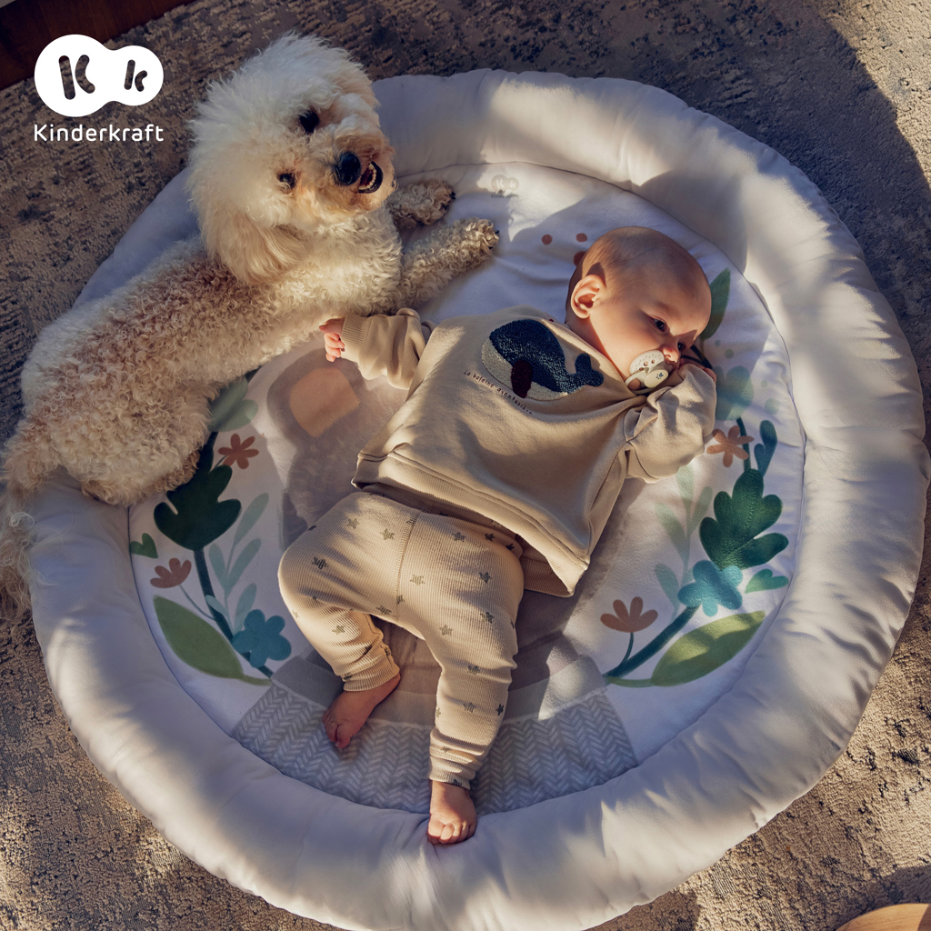 KINDERKRAFT Deka hracia s hrazdičkou Cozyplay Light Grey