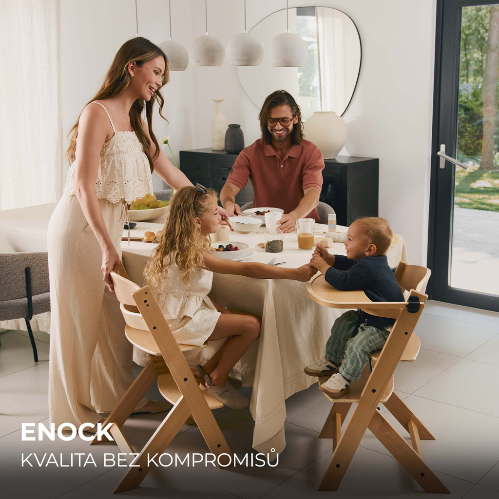 KINDERKRAFT Stolička jedálenská Enock Black