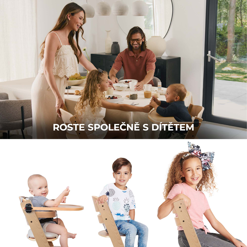 KINDERKRAFT Stolička jedálenská Enock Black