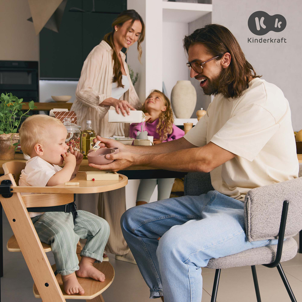 KINDERKRAFT Stolička jedálenská Enock Black