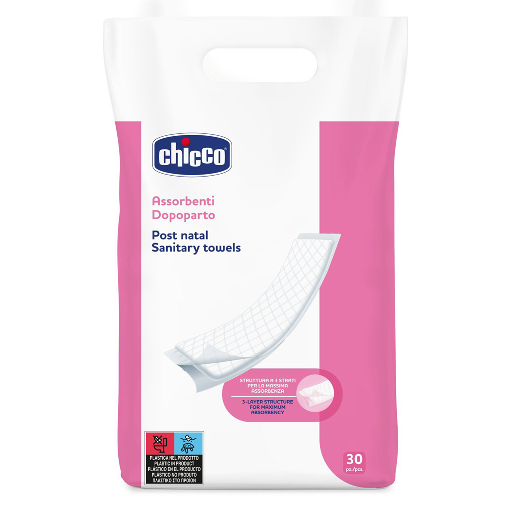 CHICCO Popôrodné vložky 30 ks + Nohavičky jednorazové po pôrode, 4 ks, veľ.4