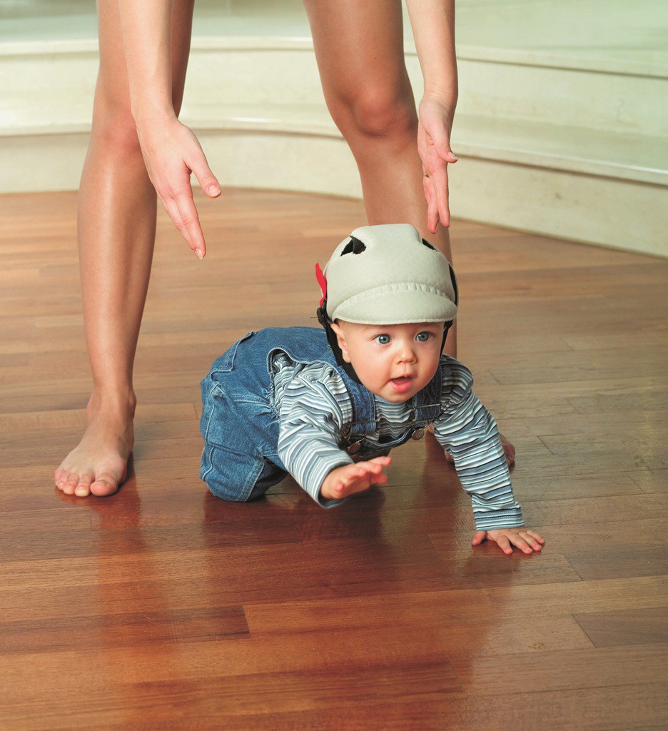 OK BABY Prilba detská ochranná na lozenie No Shock 8–18m obvod hlavy 44–52 cm Blue