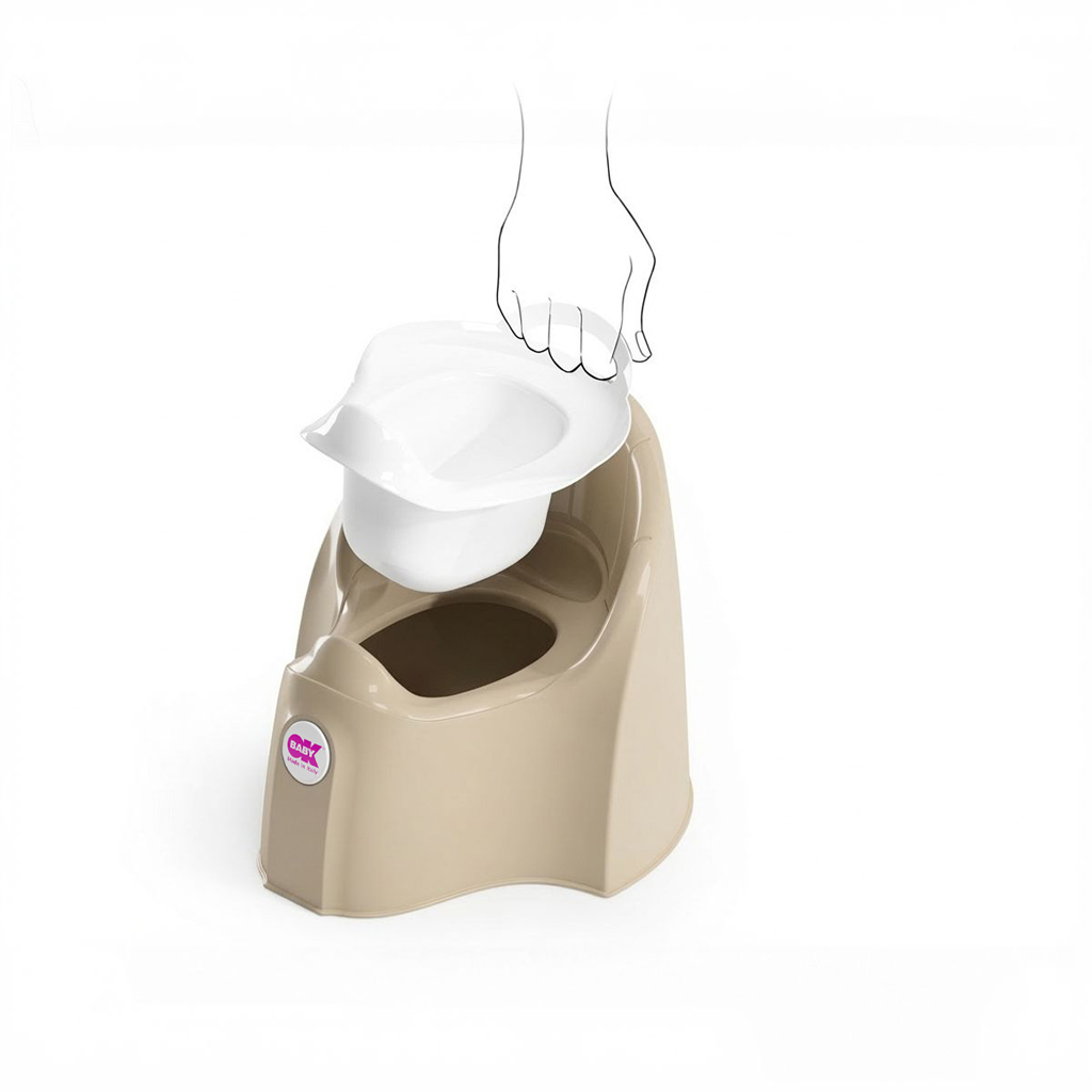 OK BABY Nočník ergonomický Pasha s vyberateľnou nádobou Beige