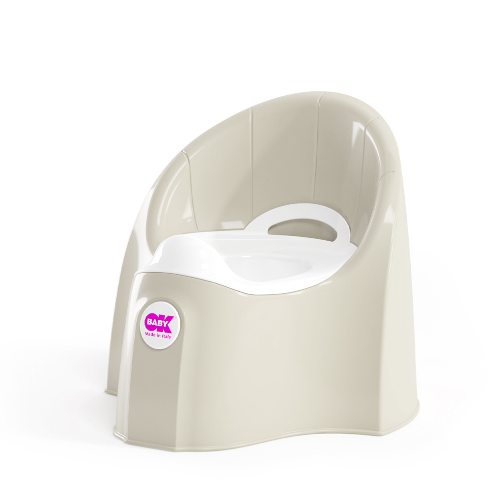 OK BABY Nočník ergonomický Pasha s vyberateľnou nádobou White
