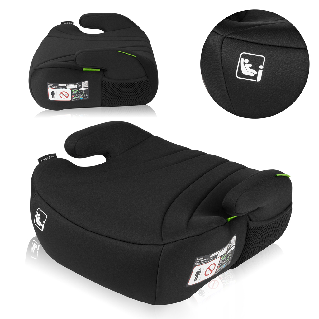 LIONELO Podsedák Luuk i-Size (125-150 cm) Black