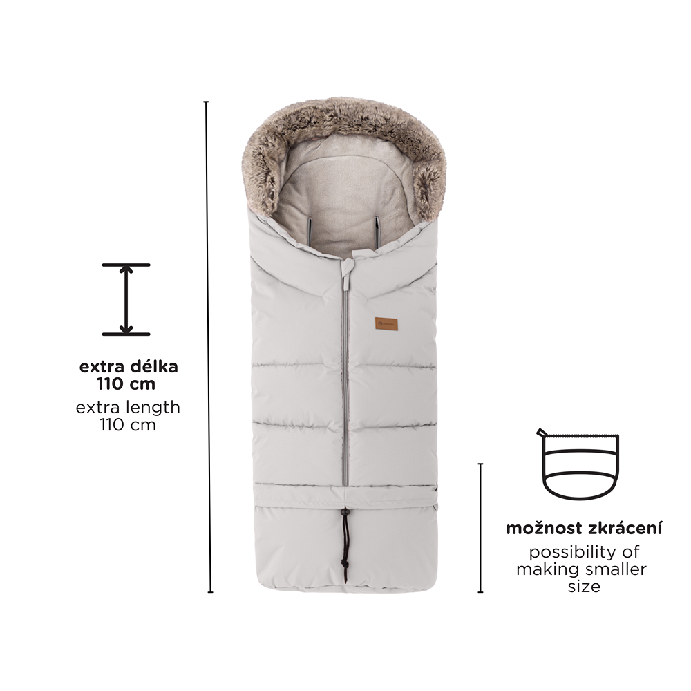 PETITE&amp;MARS Set zimný fusak Arctic 4v1 + rukavice na kočík Furry Rose Petal
