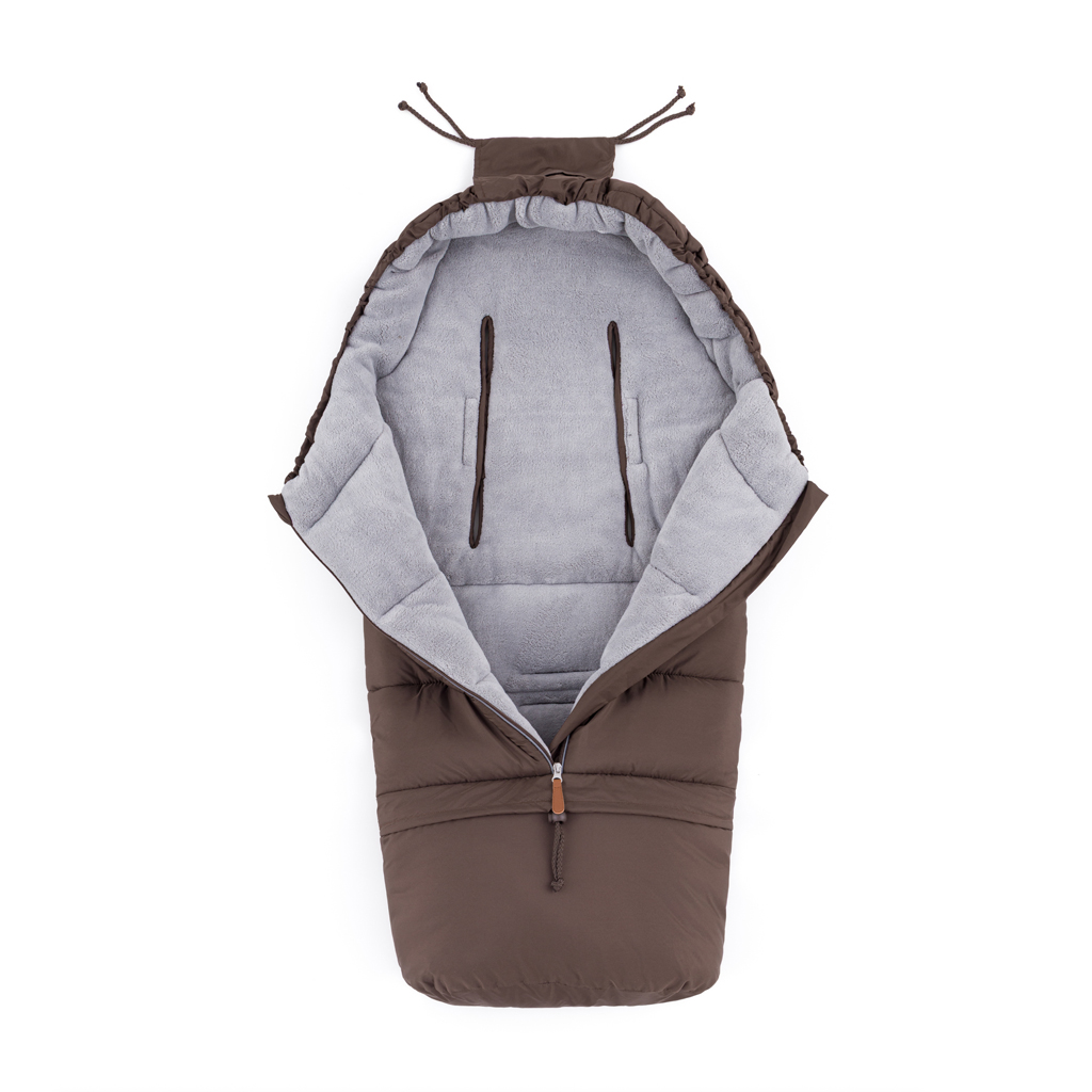 PETITE&amp;MARS Set zimný fusak Jibot 3v1 + rukavice na kočík Jasie Dark Walnut
