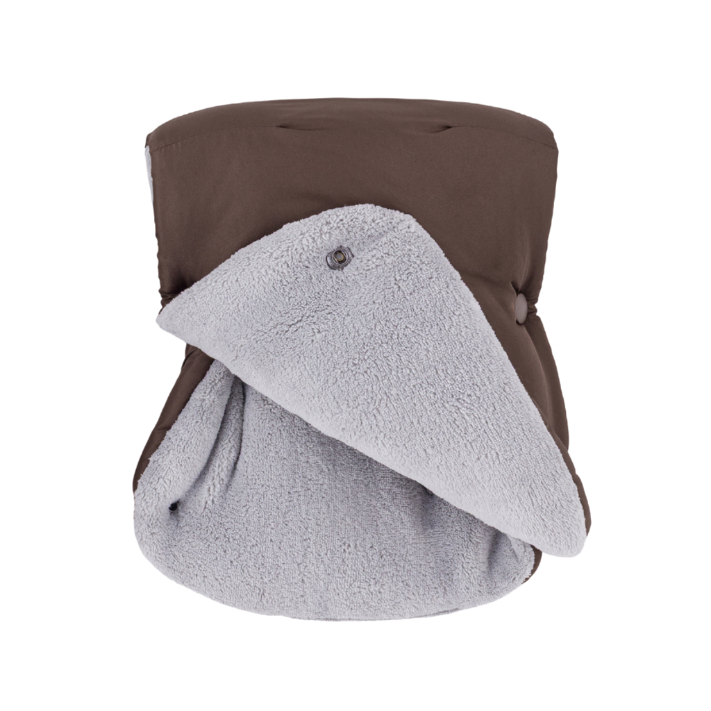 PETITE&amp;MARS Set zimný fusak Jibot 3v1 + rukavice na kočík Jasie Dark Walnut
