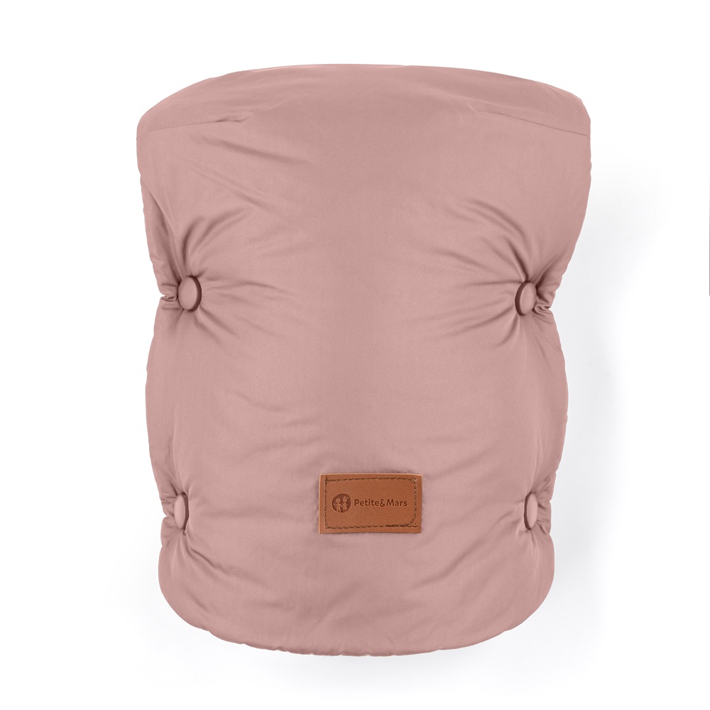 PETITE&amp;MARS Set zimný fusak Jibot 3v1 + rukavice na kočík Jasie Dusty Pink