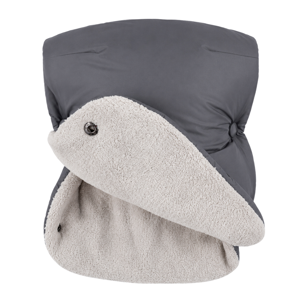 PETITE&amp;MARS Set zimný fusak Jibot 3v1 + rukavice na kočík Jasie Charcoal Grey