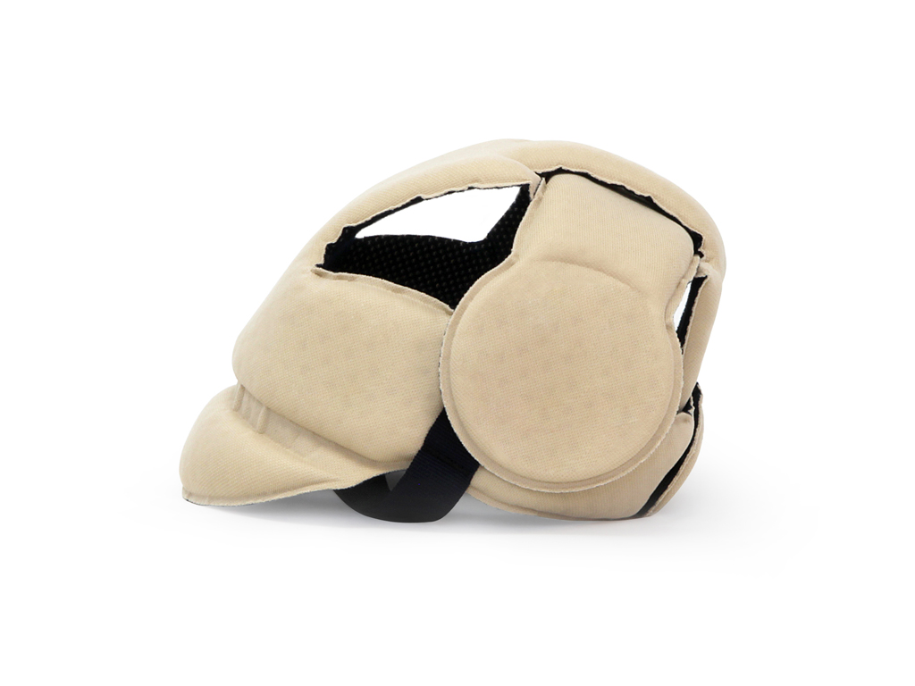 OK BABY Prilba detská ochranná na lozenie No Shock 8–18m obvod hlavy 44–52 cm Beige