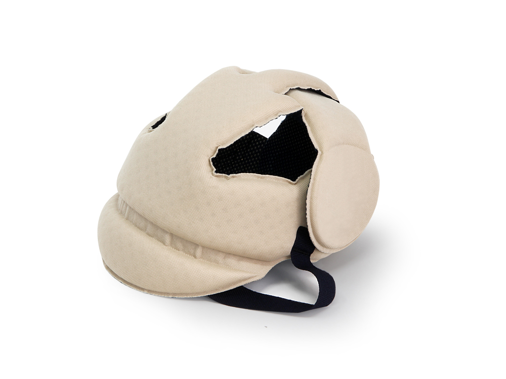 OK BABY Prilba detská ochranná na lozenie No Shock 8–18m obvod hlavy 44–52 cm Beige