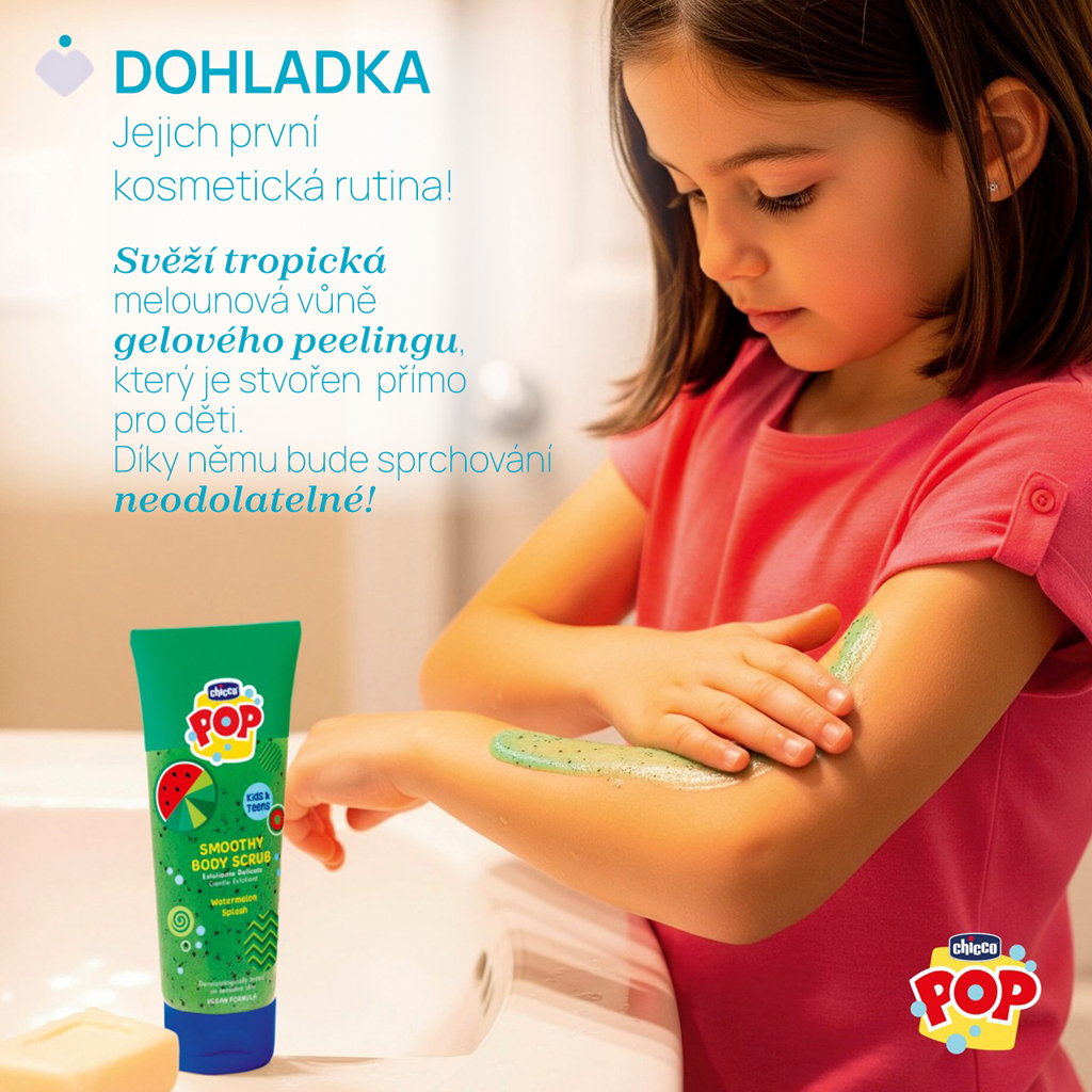CHICCO Telový peeling Watermelon Smoothy POP pre deti a teenagerov 150ml
