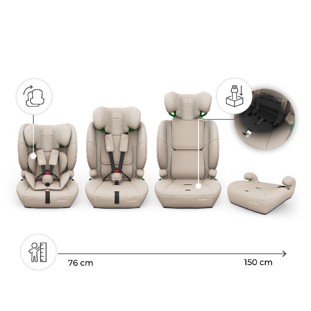 KINDERKRAFT Autosedačka Comfort Up 2 Plus i-Size (76-150 cm) Beige
