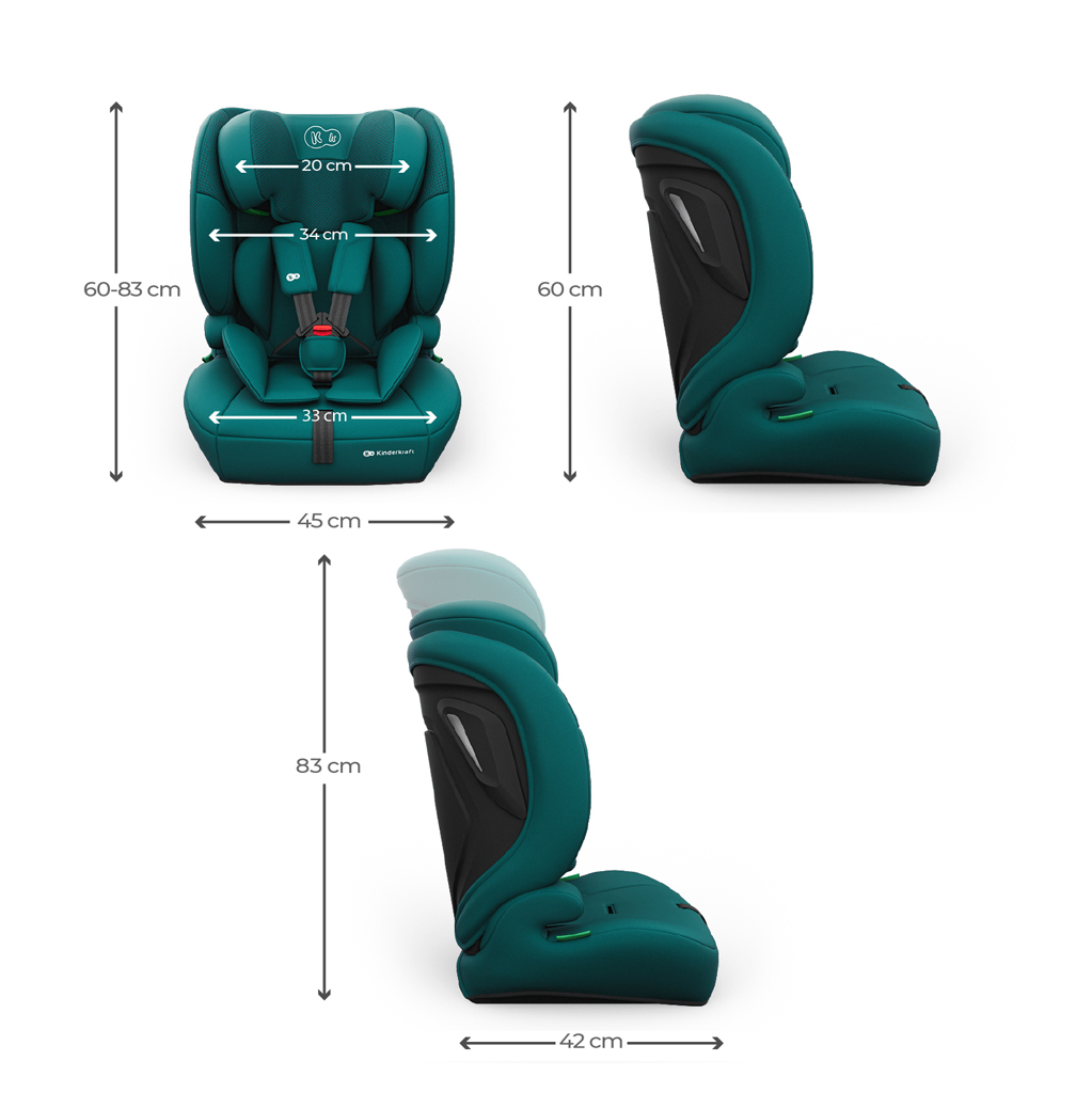 KINDERKRAFT Autosedačka Comfort Up 2 Plus i-Size (76-150 cm) Green