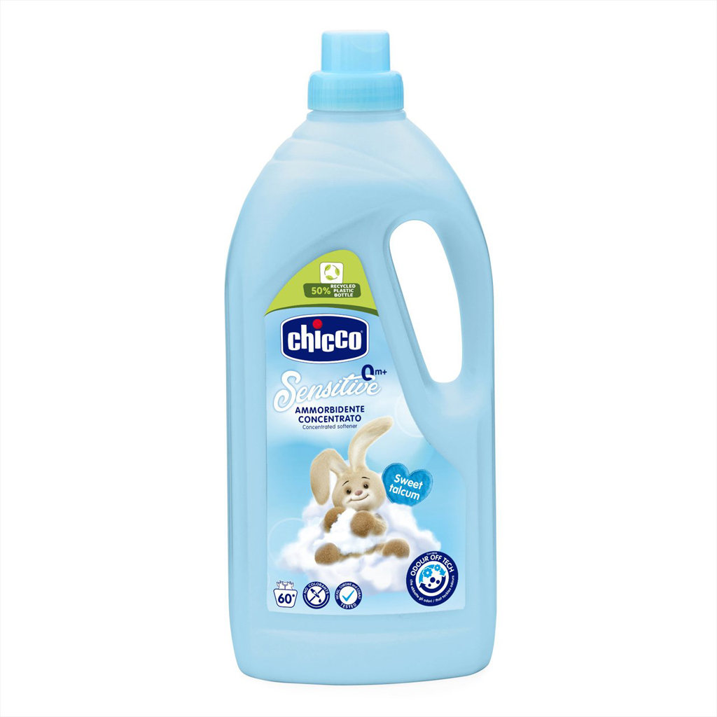 6x CHICCO Aviváž koncentrovaná Baby Sensitive Sladký púder 1,5 l (60 praní)