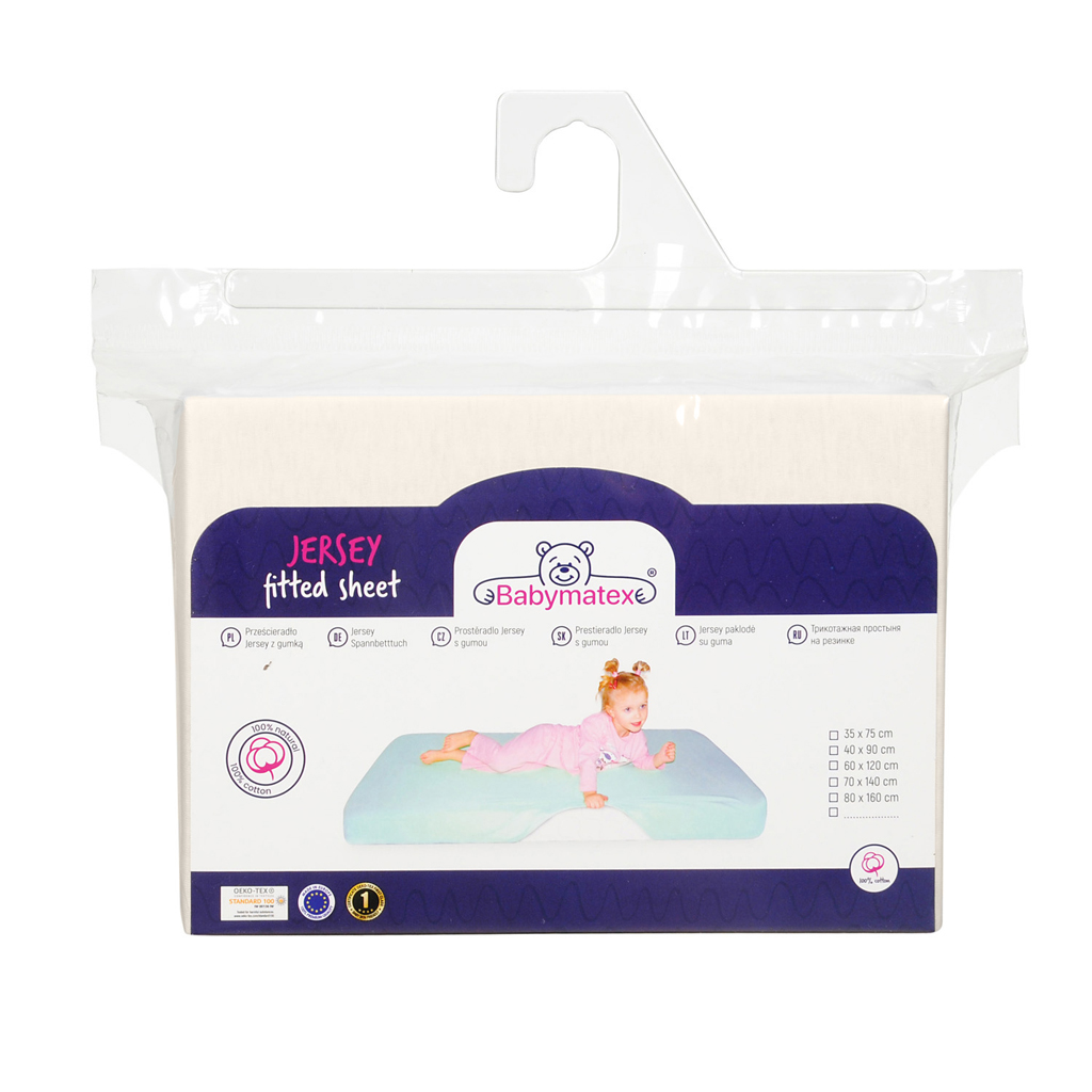 BABYMATEX Plachta napínacia Jersey 60x120cm ecru, slonová kosť