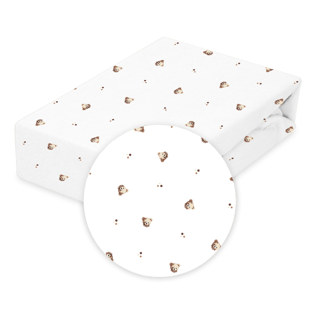 BABYMATEX Plachta napínacia Jersey 60x120cm Medvedík