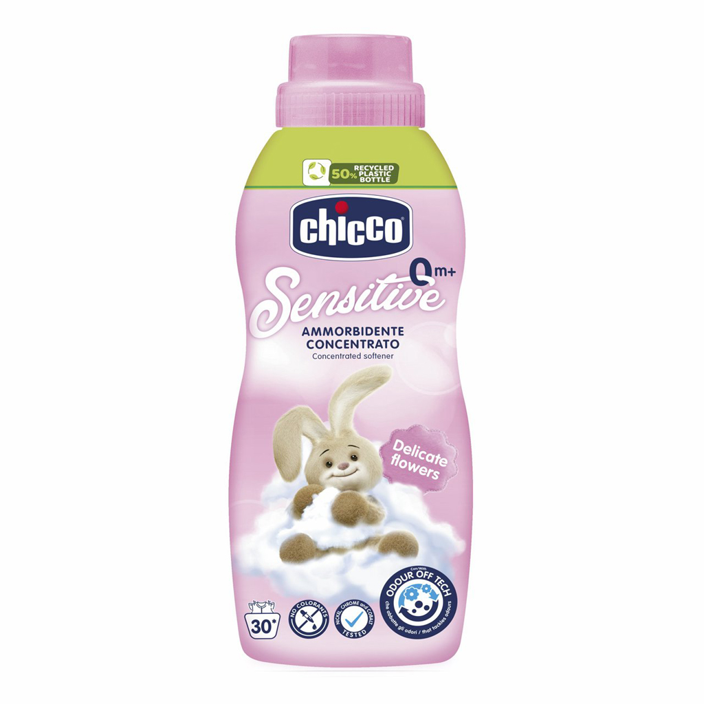 CHICCO Prací gél Baby Sensitive 1,5 l + Aviváž koncentrovaná Kvetinové objatie 750 ml