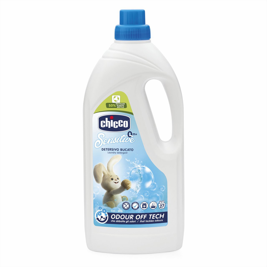 CHICCO Prací gél Baby Sensitive 1,5 l + Odstraňovač škvŕn Sensitive 500 ml